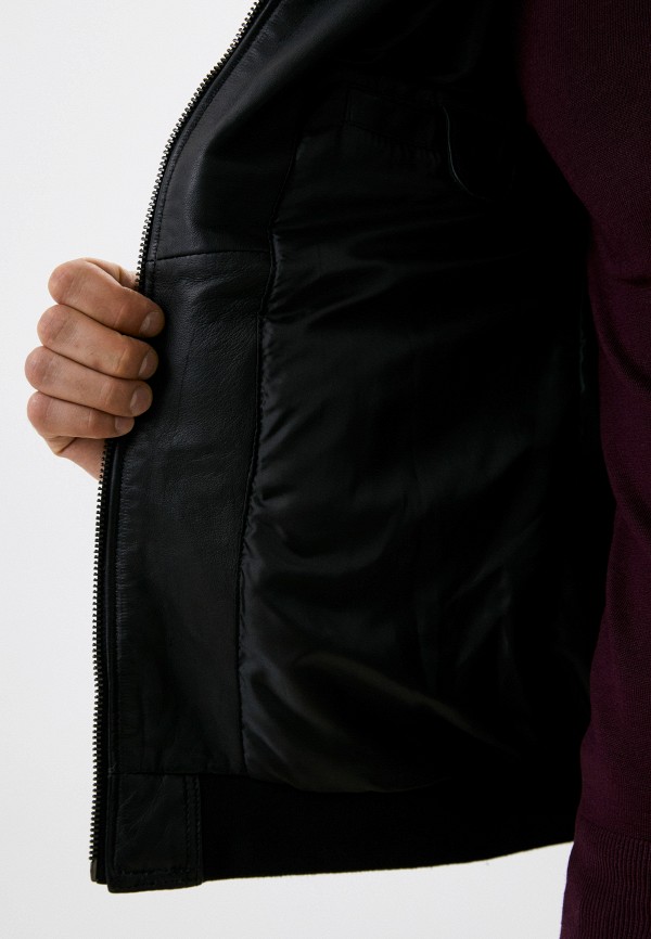 Куртка кожаная Urban Fashion for Men черный, размер 58, фото 4