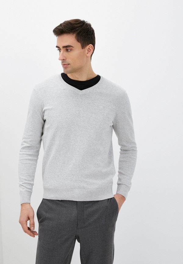 Пуловер Tom Tailor цвет серый 