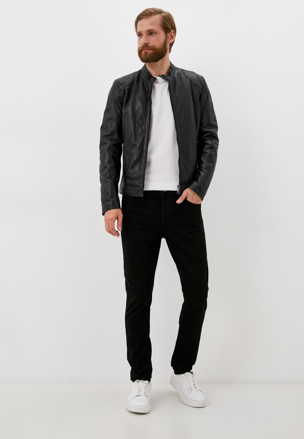 Куртка кожаная Urban Fashion for Men черный, размер 56, фото 2