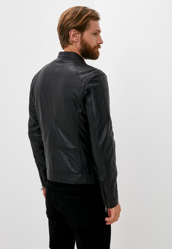 Куртка кожаная Urban Fashion for Men черный, размер 56, фото 3