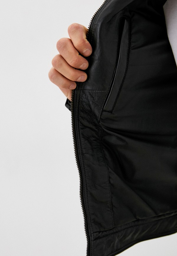 Куртка кожаная Urban Fashion for Men черный, размер 56, фото 4