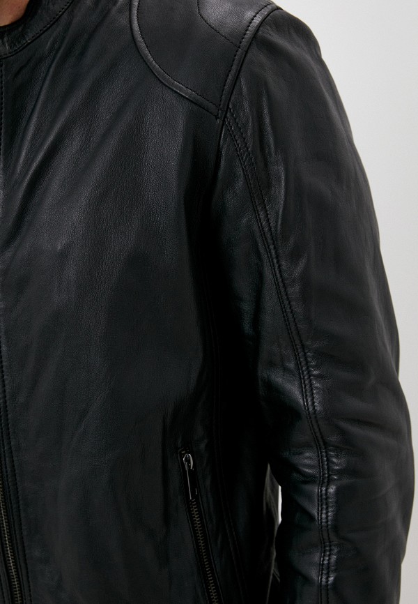 Куртка кожаная Urban Fashion for Men черный, размер 56, фото 5
