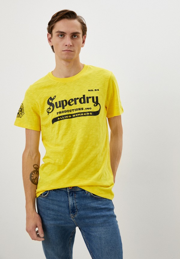 Футболка Superdry желтого цвета