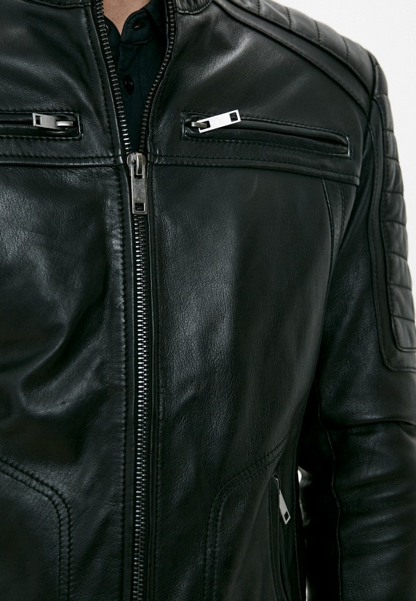 Куртка кожаная Urban Fashion for Men черный, размер 52, фото 5
