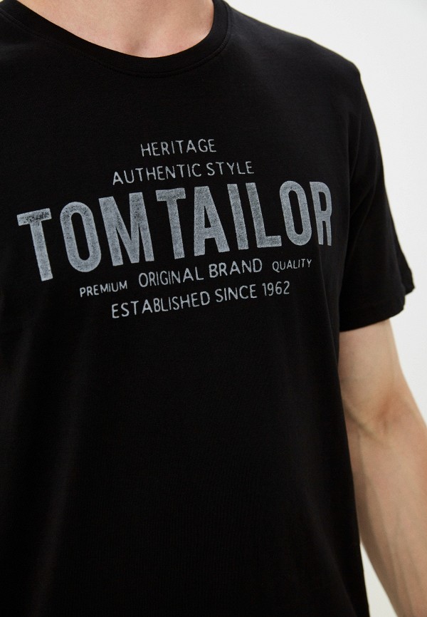 Купить Футболка Tom Tailor цвет черный за 1599р. с доставкой