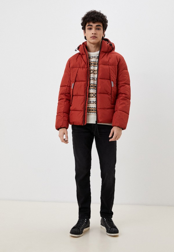 Куртка утепленная Tom Tailor красный, размер 48, фото 2