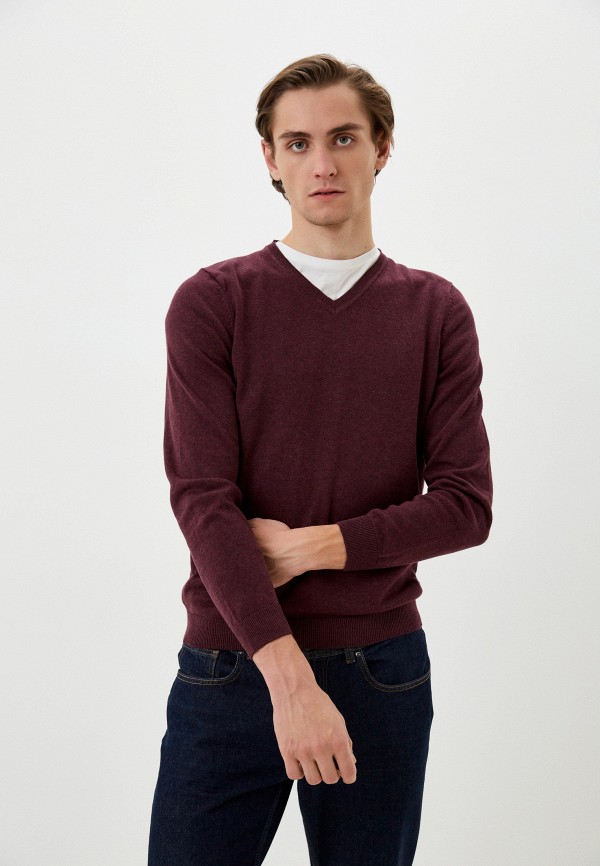 Пуловер Henderson цвет бордовый 