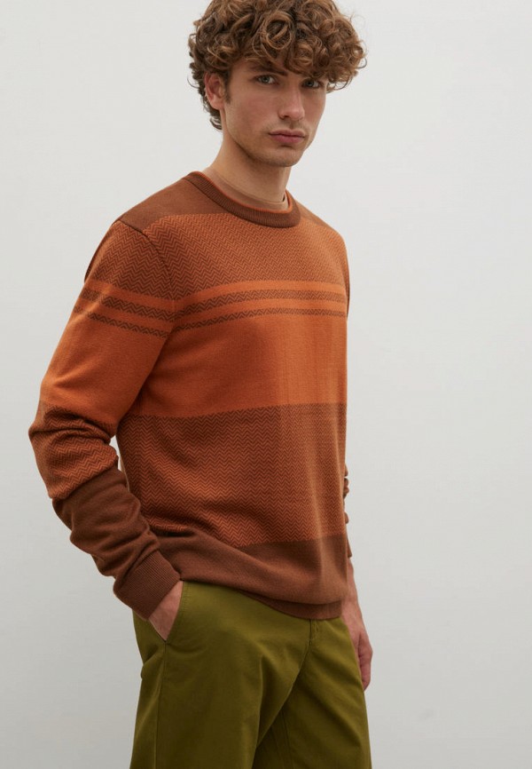 Джемпер Finn Flare коричневый, размер 48, фото 4