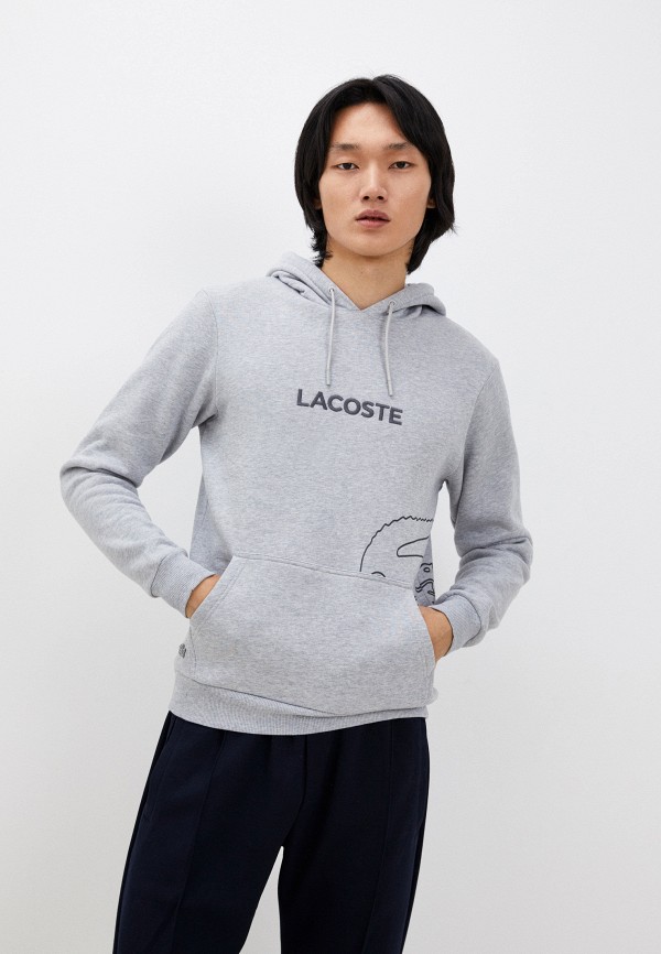 Купить Худи Lacoste цвет серый за 12593р. с доставкой
