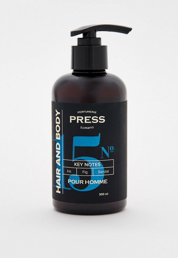 

Шампунь Press Gurwitz Perfumerie, Прозрачный, №15, с нотами ириса, инжира и сандала, безсульфатный, 300 мл