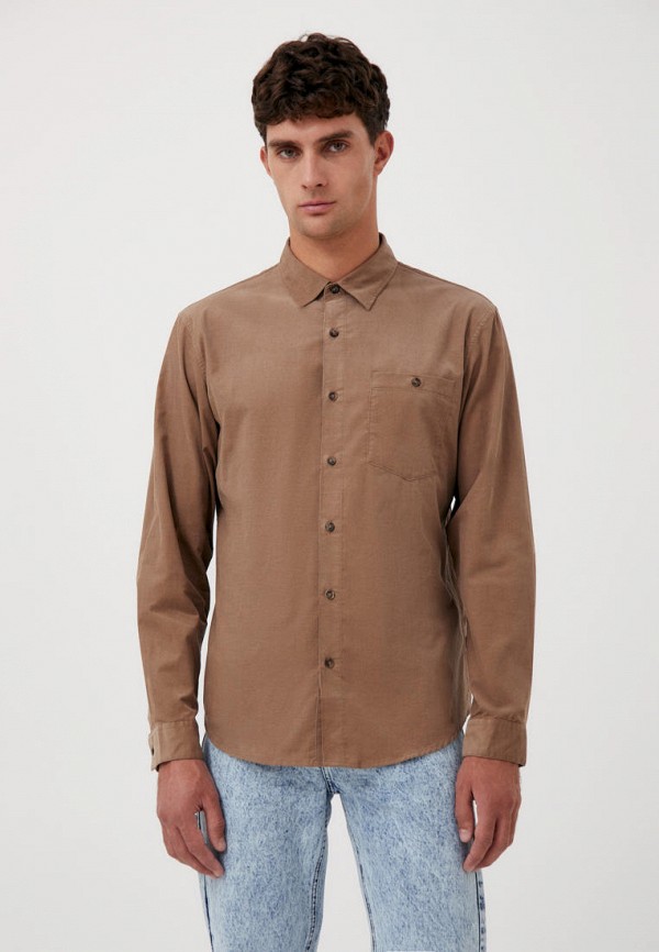 Рубашка Finn Flare коричневого цвета