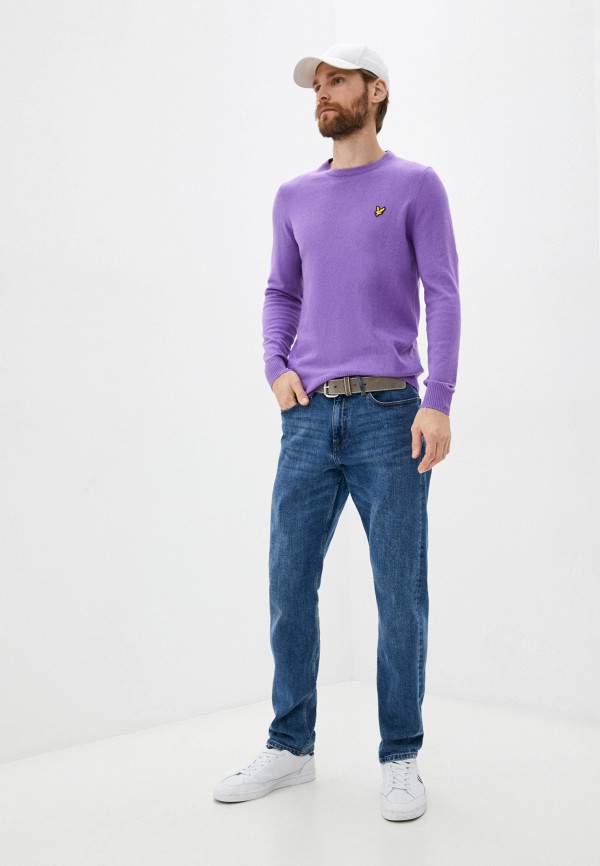 

Джемпер Lyle & Scott, Фиолетовый, Crew Neck Cotton Merino Jumper