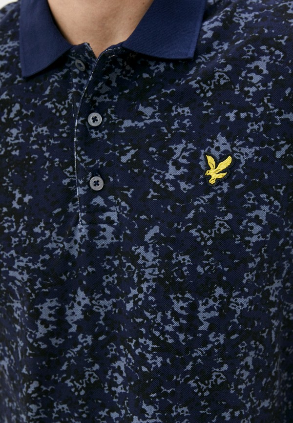 

Поло Lyle & Scott, Синий, Earth Print Polo