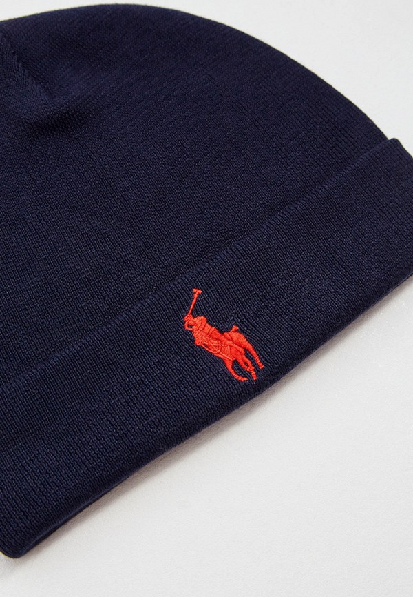 Шапка Polo Ralph Lauren цвет синий  Фото 3