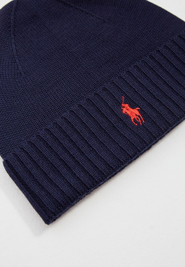 Шапка Polo Ralph Lauren цвет синий  Фото 3