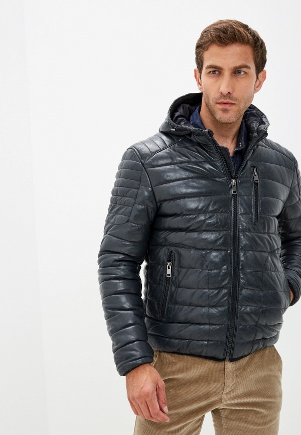 

Куртка кожаная Urban Fashion for Men, Синий