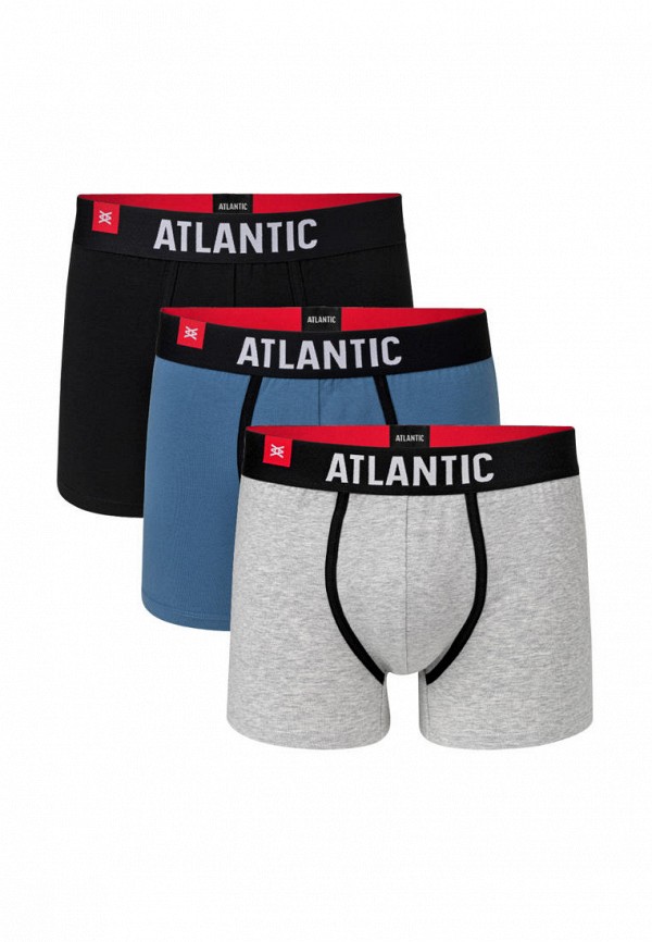 

Трусы 3 шт. Atlantic, Голубой;серый;черный, Atlantic MP002XM09HBO