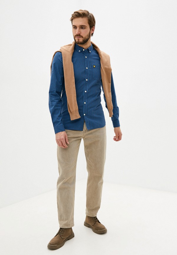 

Рубашка Lyle & Scott, Синий, Slim Fit Gingham Shirt