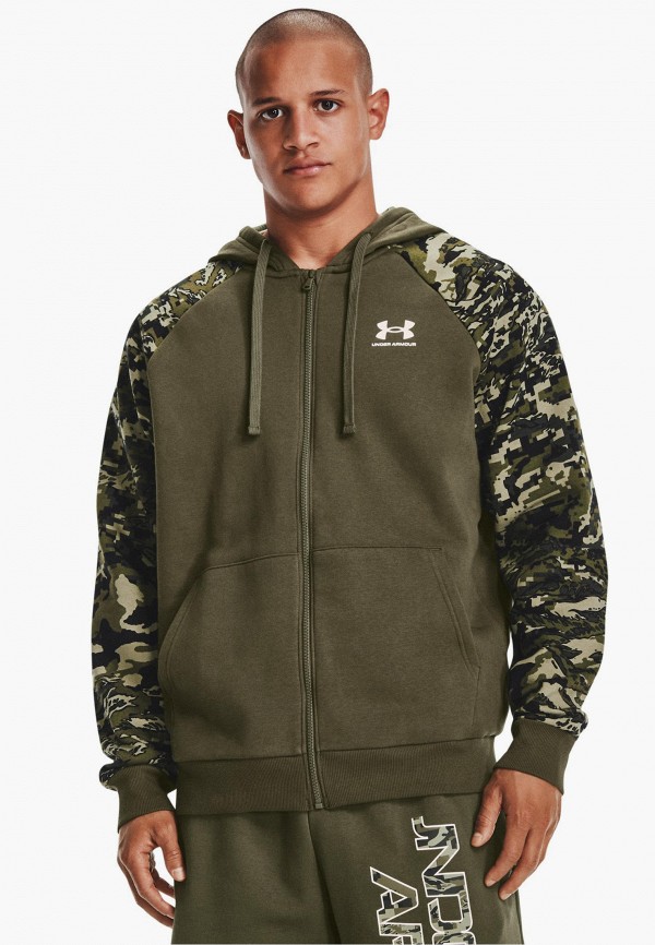 

Толстовка Under Armour, Хаки, UA RIVAL FLC CAMO SCRIPT FZ
