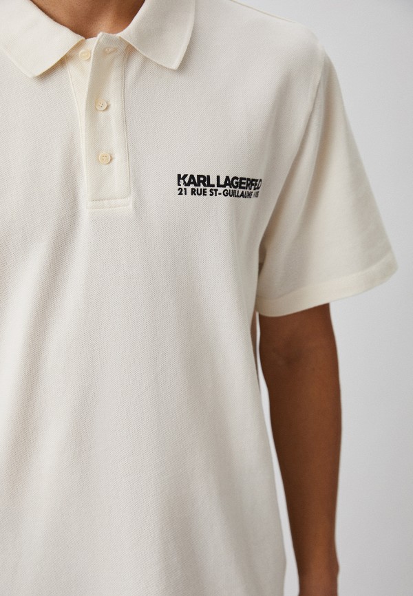 Поло Karl Lagerfeld белый, размер 50, фото 4