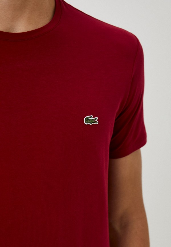 Футболка Lacoste цвет Бордовый  Фото 3