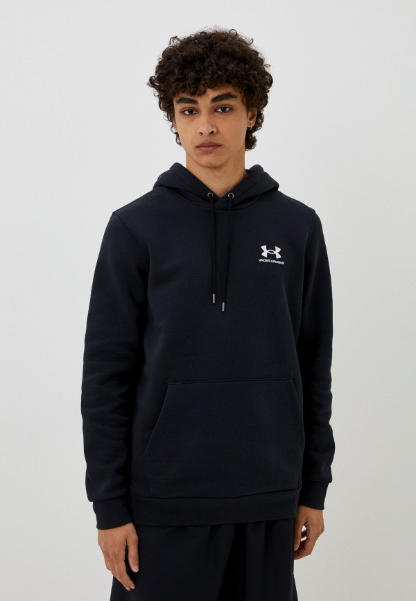 Худи Under Armour UA Essential Fleece Hoodie-BLK худи under armour силуэт прямой размер xxl черный