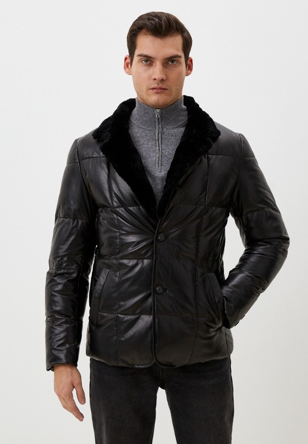 Куртка кожаная утепленная Al Franco