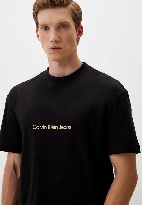 Футболка Calvin Klein Jeans цвет Черный  Фото 3