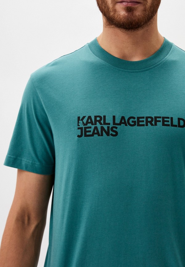 Футболка Karl Lagerfeld Jeans цвет Бирюзовый  Фото 4