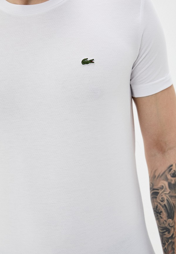 Футболка Lacoste цвет белый  Фото 4