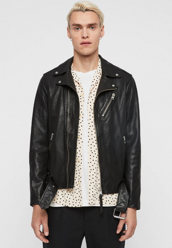 

Куртка кожаная AllSaints, Черный, RIGG BIKER
