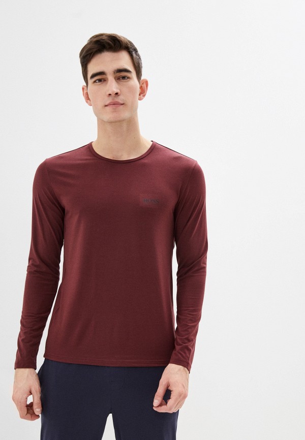 

Лонгслив домашний Boss, Бордовый, LS-Shirt RN Thermal+