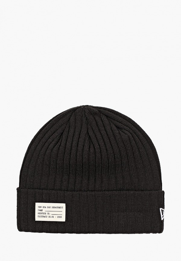 

Шапка New Era, Черный, NE RIBBED PATCH CUFF