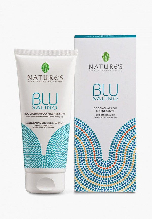 

Шампунь Nature’s Harmony and Wellbeing, Белый, гель 2 в 1 Blu Salino, 200 мл