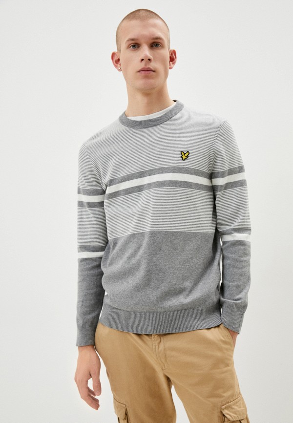 

Джемпер Lyle & Scott, Серый, Placement Stripe Knitted Jumper