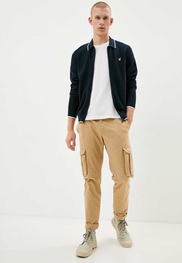 

Кардиган Lyle & Scott, Синий, Knitted Tipped Zip Through