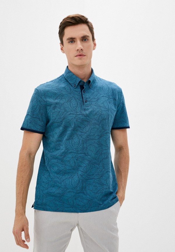 

Поло Eterna, Бирюзовый, Slim fit