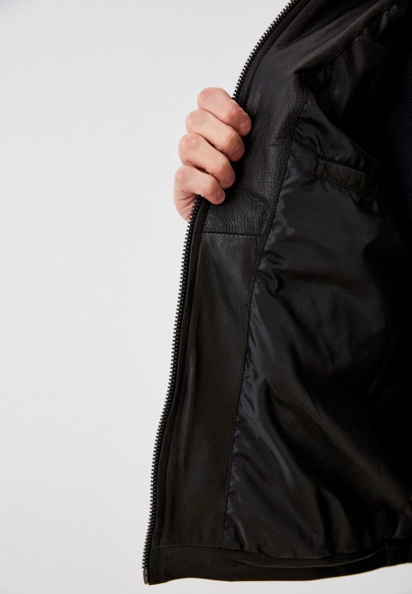 Куртка кожаная Urban Fashion for Men черный, размер 52, фото 4