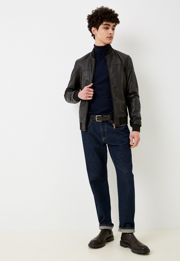 Куртка кожаная Urban Fashion for Men черный, размер 56, фото 2