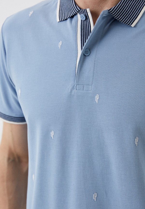 Поло Tom Tailor голубой, размер 46, фото 3