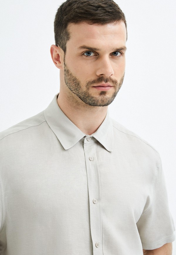 Рубашка Zarina бежевый, размер 46, фото 5