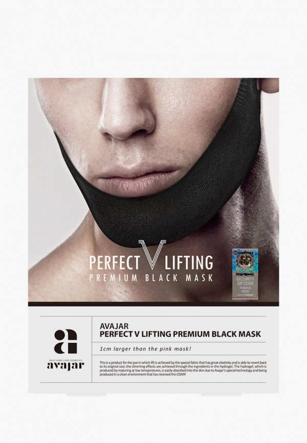 

Маска для лица Avajar, Черный, Лифтинговая, Perfect V lifting premium black mask, 1 шт.