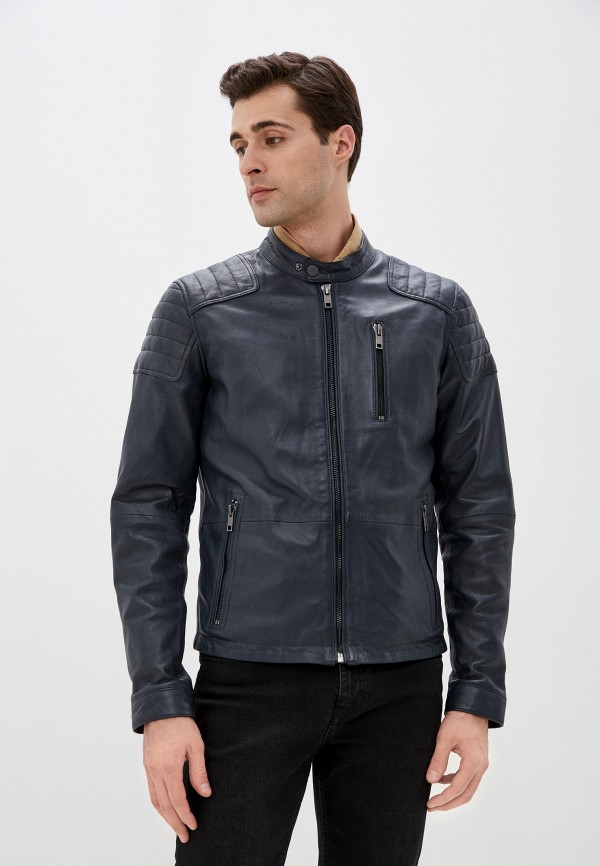 

Куртка кожаная Urban Fashion for Men, Синий