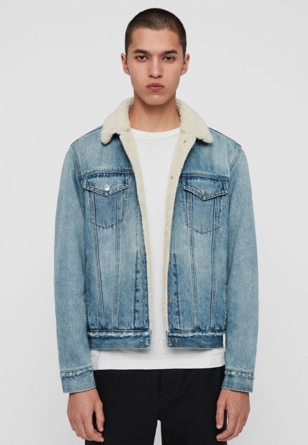 

Куртка джинсовая AllSaints, Голубой, ILKLEY JACKET
