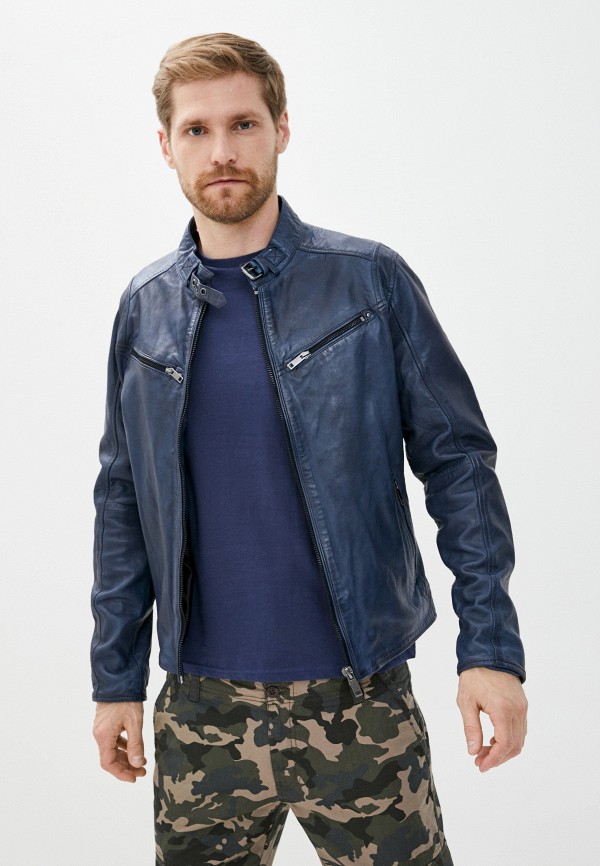 

Куртка кожаная Urban Fashion for Men, Синий