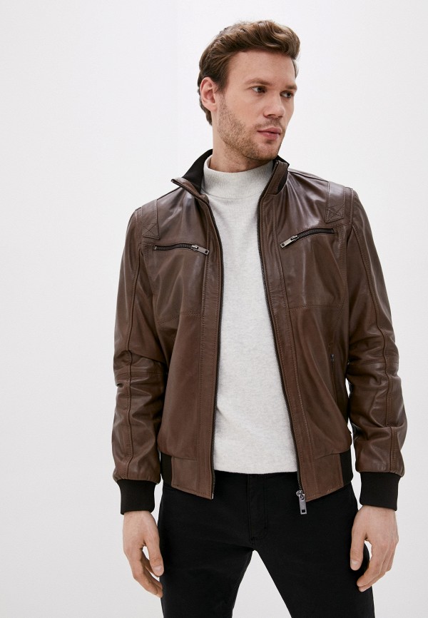 

Куртка кожаная Urban Fashion for Men, Коричневый
