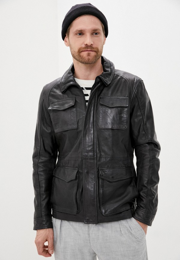 

Куртка кожаная Urban Fashion for Men, Черный