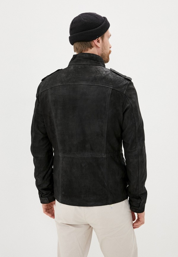 Куртка кожаная Urban Fashion for Men цвет черный  Фото 3