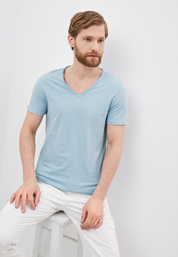 

Футболка Mavi, Голубой, Basic V Neck Tee