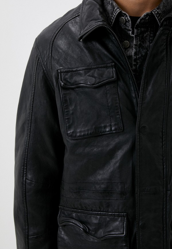 Куртка кожаная Urban Fashion for Men черный, размер 58, фото 5